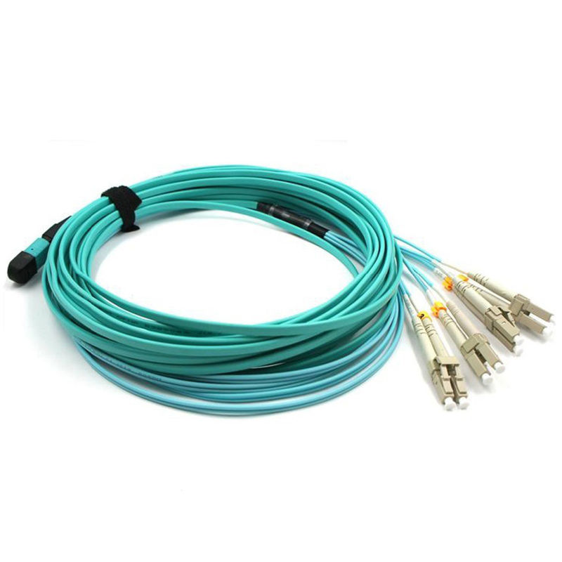 PVC/LSZH 물자 MPO MTP 케이블, 주문 길이 광섬유 접속 코드 케이블