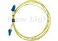 노란 LC LC 섬유 접속 코드, PVC 물자 3 미터 단순한 광학 섬유 케이블