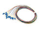 LC 연결관 단일 모드 광섬유 떠꺼머리 0.9mm 케이블 12 색깔