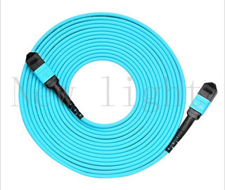 파란 색깔 MPO - MPO 섬유 케이블 광섬유 접속 코드 PVC/LSZH 다 형태