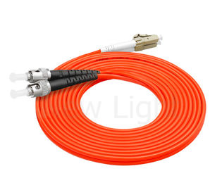 다 형태 ST-LC 연결관 광섬유 접속 코드 3.0mm 이중 PVC 주황색 케이블