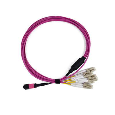 주문 8/12/16/24 섬유 MPO MTP 트렁크 케이블 직경 3.0mm 및 10/40/100Gbps 고밀도 데이터 센터 지원 online manufacture