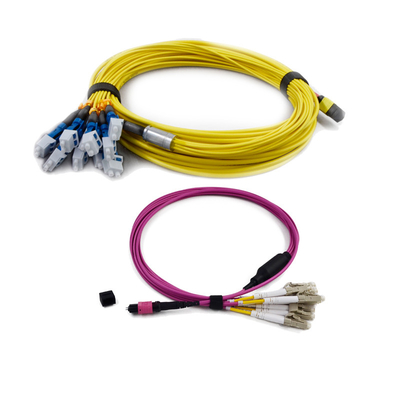 주문 3.0 밀리미터 G657A1 MPO MTP 광섬유 패치 코드 PVC / LSZH 저삽입 손실 online manufacture