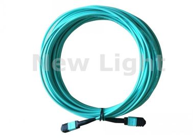 주문 24의 핵심/12는 MPO MTP 케이블 APC <0.3dB 녹색 단일 모드 섬유 잠바를 응어리를 뺍니다 online manufacture