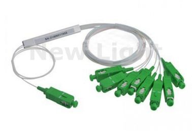 주문 SAPC 소형 단일 모드 1x8 PLC 쪼개는 도구, FTTH PLC 강철 관 유형 FBT 섬유 연결기 online manufacture