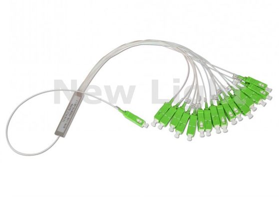 주문 FTTX 및 FTTH 애플리케이션용 3.0mm 입력 케이블이 있는 1x16 ABS 블랙 박스 광섬유 분배기 online manufacture