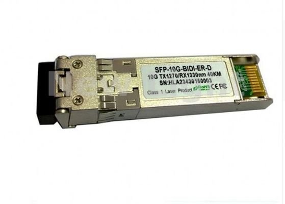주문 40km 단일 모드 애플리케이션용 LC 커넥터가 있는 10Gb/s SFP+ 양방향 광섬유 트랜시버 online manufacture