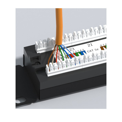 주문 케이블 관리 1U 높이에 보호 호환을 가진 금속 RJ45 이더넷 패치 패널 online manufacture