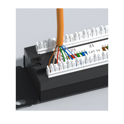 주문 24 포트 메탈 RJ45 이더넷 패치 패널 Cat5e/Cat6/Cat6a/Cat7 네트워크용 케이블 관리 online manufacture