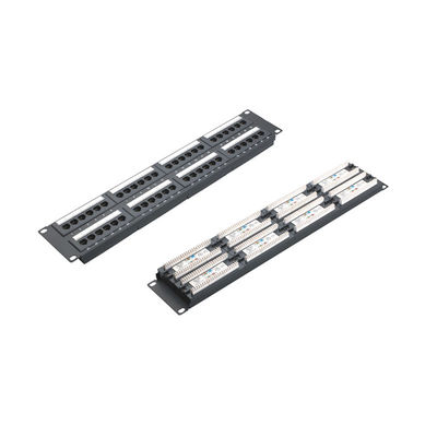 주문 레이크에 장착할 수 있는 SHIELDED RJ45 이더넷 패치 패널, 고속 네트워크용 케이블 관리 online manufacture