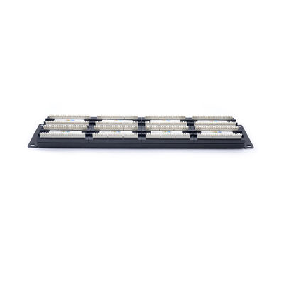 주문 이더넷 케이블 관리를 위한 크론 IDC 종료와 함께 1U 2U 블랙 메탈 RJ45 패치 패널 online manufacture