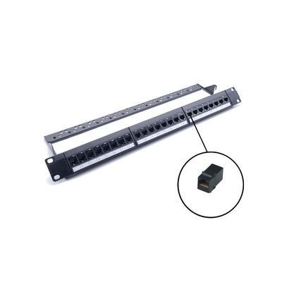 주문 RJ45 이더넷 패치 패널: 1U/2U 랙 설치식 설계의 Cat5e/Cat6/Cat6a/Cat7 케이블을 위한 110/Krone IDC 종료 online manufacture