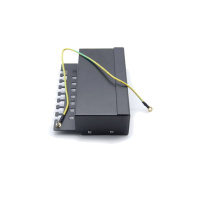 주문 검은색 1U 랙 장착 가능한 금속 패치 패널 RJ45 이더넷 종료 online manufacture