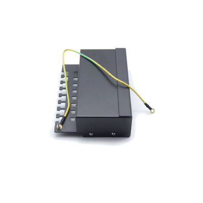 주문 검정색 1U 랙 마운트형 금속 RJ45 패치 패널, Cat6a 이더넷 네트워크용 110/Krone IDC 종단 online manufacture