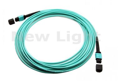 주문 MPO - MPO 12 핵심 OM3 다중 상태 광학 섬유 케이블, 3M 전 종결된 광학 섬유 케이블 online manufacture