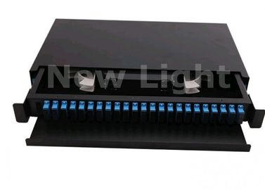 주문 19 인치 선반 산 울안, 케이블 맨끝을 위한 24의 항구 광섬유 배급 상자 online manufacture