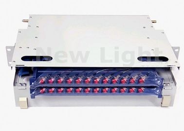 주문 백색 ODF 광학적인 분포 프레임, 19 인치 ODF 광섬유 패치 패널 24 항구 online manufacture