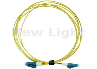 주문 노란 LC LC 섬유 접속 코드, PVC 물자 3 미터 단순한 광학 섬유 케이블 online manufacture