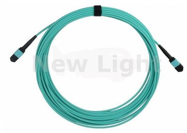주문 10 미터 12는 다중 상태 섬유 광 케이블, 10G 녹색 OM3 섬유 접속 코드를 응어리를 뺍니다 online manufacture
