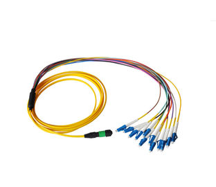 주문 8 핵심 MPO 섬유 케이블 단일 모드 PVC/LSZH MPO- LC는 광섬유 접속 코드를 흩어집니다 online manufacture