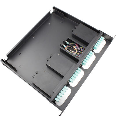 주문 FTTH/FTTB/FTTX 네트워크용 144코어 최대 용량 및 스테인리스 스틸 재질의 1U 광섬유 분배 프레임 online manufacture