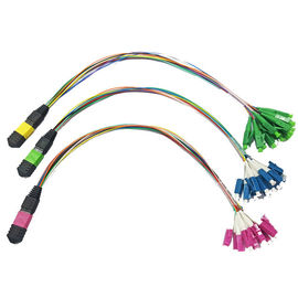 주문 LC는 MPO MTP 케이블 다 형태 12 광섬유 접속 코드를 흩어집니다 online manufacture