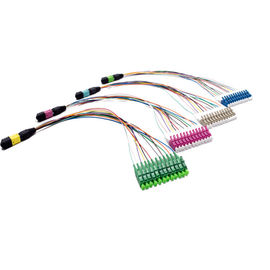 주문 12의 섬유는 내부 연락 카세트를 위한 MTP MPO 케이블 OM3/OM4를 흩어집니다 online manufacture