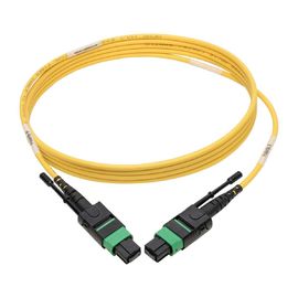 주문 유형 여성 MPO MTP 단일 모드 APC 섬유 헝겊 조각을 당기는 12 섬유는 QSFP 40/100개 Gb를 위해 케이블을 답니다 online manufacture