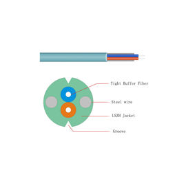 주문 LSZH/PVC/PE 재킷을 가진 G652A2 FTTH 광섬유 하락 케이블 공중 사용법 online manufacture