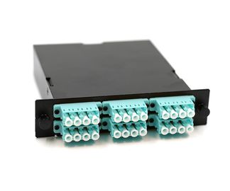주문 50/125의 PC 광택이 있는 MPO 카세트 단위 0.5meter 광섬유 접속 코드 24 섬유 online manufacture