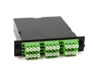 주문 24의 섬유 0.9mm 케이블 MTP Casstte 단위 녹색 LC 접합기 OM5 PC 폴란드인 접속 코드 online manufacture