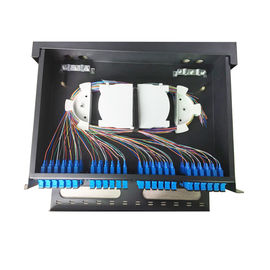 주문 거치한 MPO/MTP 광섬유 패치 패널 2U 3U 19 인치 48/96 섬유 SPECC 물자를 선반에 얹으십시오 online manufacture