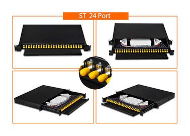 주문 단일 모드 광섬유 패치 패널 선반 산 19 인치 12 X LC/SC/FC/ST online manufacture