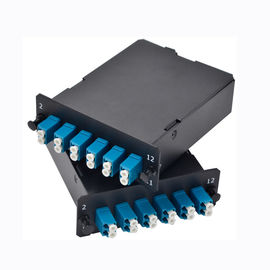 주문 12x LC 쌍신회로에 2x MPO-12는, A의 24의 섬유 OM3 다중 상태 FHD MPO 카세트를 타자를 칩니다 online manufacture