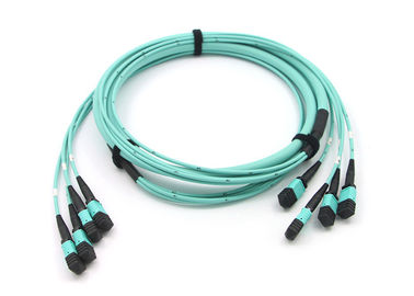 주문 48 섬유 접속 코드 간선 MPO MTP 케이블, 4*12 섬유 MPO 눈 잠바 online manufacture