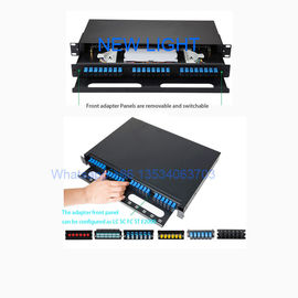 주문 LC/SC/ST/FC 패치 패널 광섬유 24는 1U 까만 표준 크기를 향합니다 online manufacture