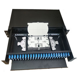 주문 Sc Lc 19 광섬유 패치 패널 선반 산 데이터 센터 케이블 관리를 당기는 2U 48/96F online manufacture