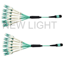 주문 여성 OM3 12 섬유 3.0mm MPO 탈주 케이블 단 하나 칼집 LSZH online manufacture