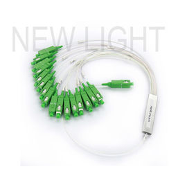 주문 SC/APC 커넥터 싱글모드 900μm 섬유 1x2 블록 없는 PLC 스플리터 online manufacture