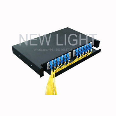 주문 19''/23'' 랙 마운트 슬라이딩 서랍형 광섬유 패치 패널 (12/24 코어, 간편한 케이블 관리용) online manufacture