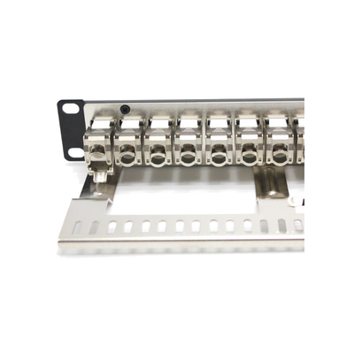 RoHS 인증을 받은 블랙 메탈 RJ45 이더넷 패치 패널