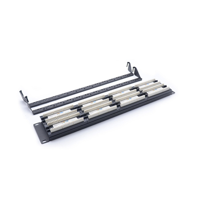 1U 금속 RJ45 패치 패널 랙에 장착 가능한 Cat5e/Cat6/Cat6a/Cat7 이더넷 연결