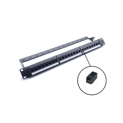 Cat6 케이블 관리 110/Krone IDC 패치 패널 Cat5e/Cat6a/Cat7 이더넷 통합