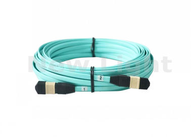 QSFP/SR 단위를 위한 광 케이블 15 미터 MPO MTP 케이블 OM3 12 물가 다중 상태 섬유