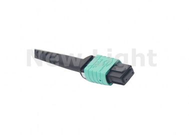 녹색 MPO 섬유 케이블 다 형태 OM3 8 핵심 QSFP/송수신기를 위한 10 미터