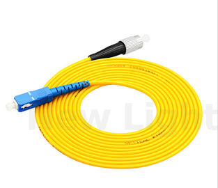 FC-SC 광섬유 접속 코드 단일 모드 단순한 pvc 3.0mm 직경 섬유 케이블
