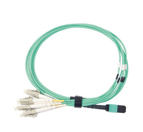 다중 상태 케이블 3.3 Ft MPO MTP 50/125, 팬-아웃 광섬유 접속 코드 케이블
