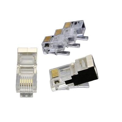 프로급 CAT7 보호된 RJ45 플러그 + 페리트 코어 - 10Gbps 준비