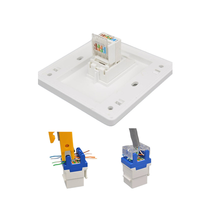 110-240V CAT5 CAT6 CAT7 소켓 다기능 벽판 스위치 흰색/검은