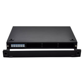 1U 선반 Mountable FHD 광섬유 패치 패널은 4x MTP-24 카세트에 떠받칩니다